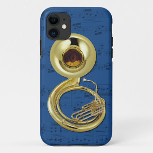Coques Pour iPhone Caisse de sousaphone et de téléphone de musique.