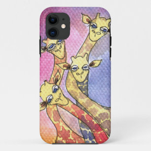 Coques Pour iPhone Giraffe Wtercolor Funny Animal