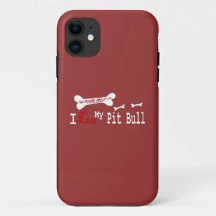Coques Pour iPhone J'Aime Mon American Pit Bull Terrier Chien