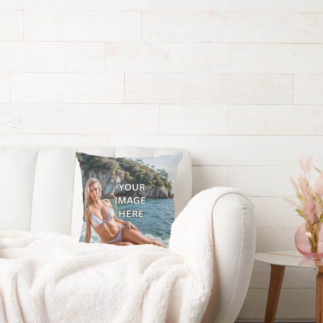 COQUET ! 🛋️ Coussin décoratif avec image ou texte (Canapé)