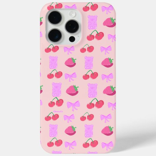 Coquet étui de téléphone cerise (Verso)