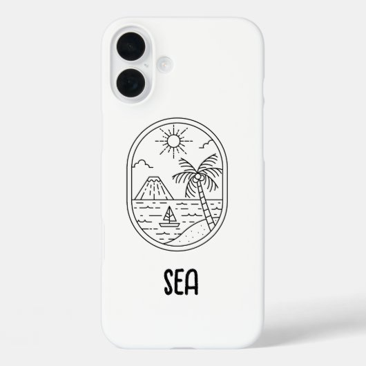 coquet étui de téléphone de plage (Verso)