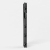 Coquet étui iPhone Case-Mate à motif de patte gris (Dos/Droite)
