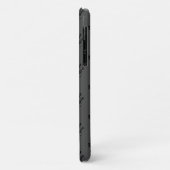 Coquet étui iPhone Case-Mate à motif de patte gris (Dos/Gauche)