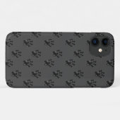 Coquet étui iPhone Case-Mate à motif de patte gris (Dos (Horizontal))