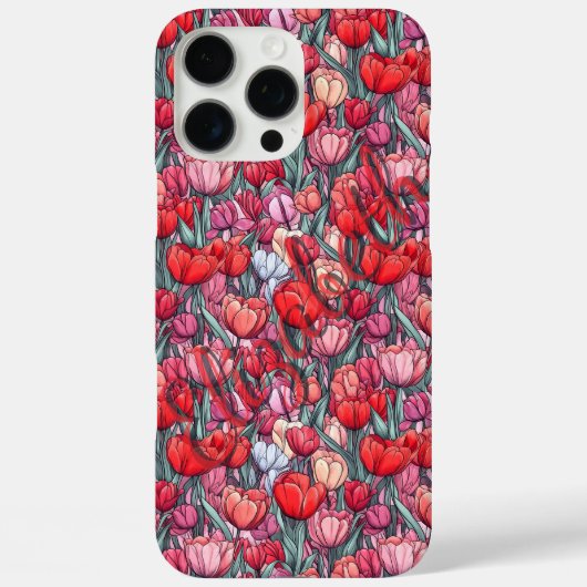 Coquet Étui Iphone Personnalisé avec Nom de Tulipe (Verso)