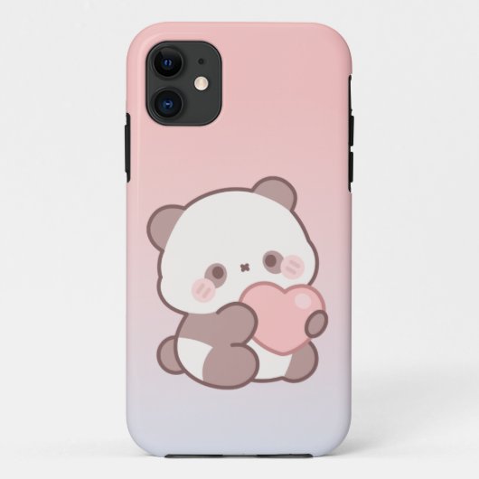 coquet kawaii panda coeur coque iphone 11 case (Dos)