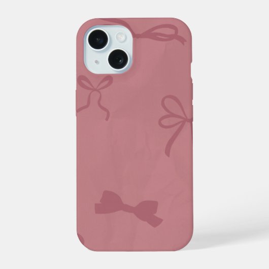 coquet motif de noeud rose iphone 15 coque (Verso)