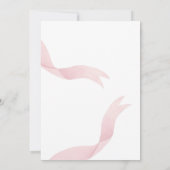 Coquete pink bow Birthday invitation (Dos)