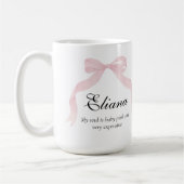 Coquete pink bow Classic Sticker  Koffiemok (Links)