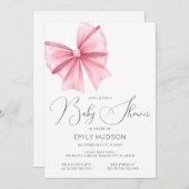 Coquette à mâchoire rose modifiable Invitation (Devant / Derrière)