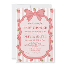 Coquette Aardbei Bes Zoete Roze Baby Shower 