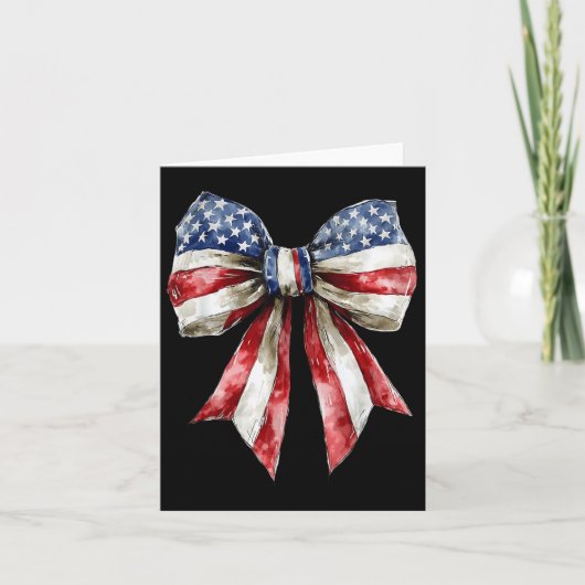 Coquette Amerikaanse Girly 4 juli Amerikaanse vlag Kaart (Voorkant)
