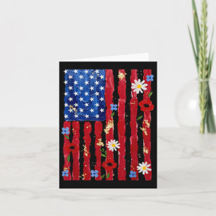 Coquette Amerikaanse vlag Bloemen 4 juli Vrouwen G Kaart