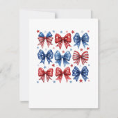 Coquette Amerikaanse Vlag Coquette Strik 4 Juli Bedankkaart (Voorkant)