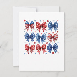 Coquette Amerikaanse Vlag Coquette Strik 4 Juli Bedankkaart