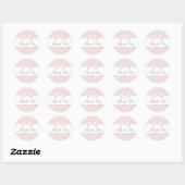 Coquette arc rose merci sticker (Feuille)