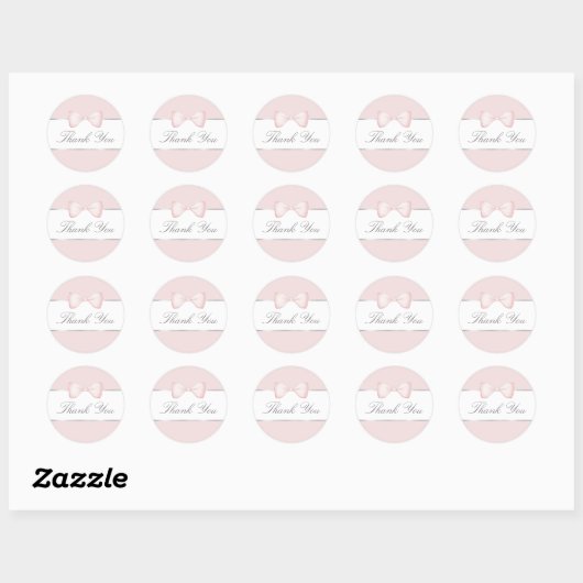 Coquette arc rose merci sticker (Feuille)