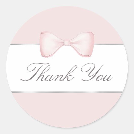 Coquette arc rose merci sticker (Devant)