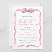 Coquette Baby shower Bedankt Sticker – Elegant P Kaart (Voorkant)