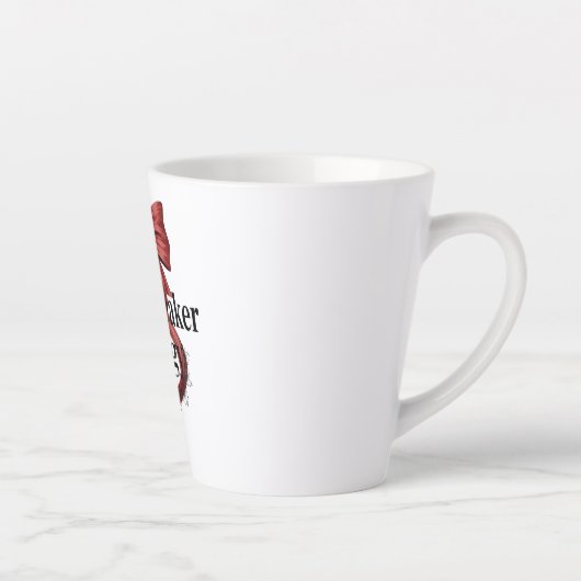 Coquette Baddie Aesthetic with Red Ribbon Latte Mok (Rechts)