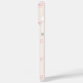 Coquette Ballet Pink Ribbon Bows & Pinstripes Case-Mate iPhone Case (Achterkant / Links)