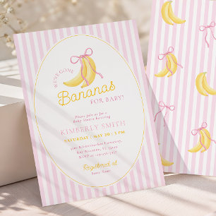 Coquette Bananas Baby Shower Kaart