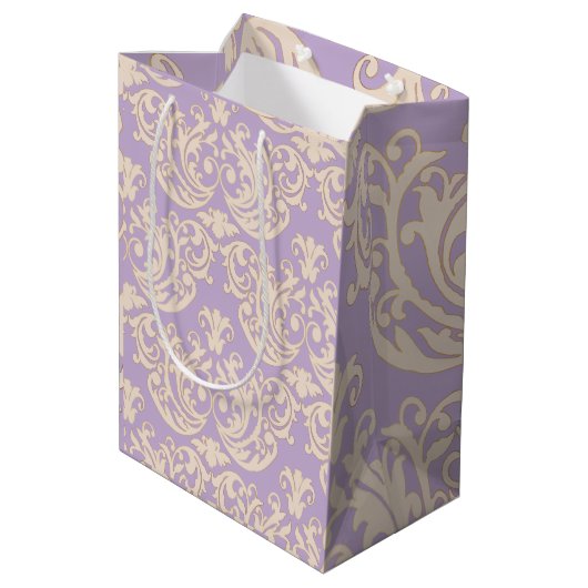 Coquette Baroque Lavender Gift Bag Medium Cadeauzakje (Achterkant Gekanteld)