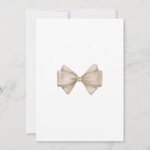 Coquette Beige Bow Modern Boho Baby shower Kaart (Achterkant)