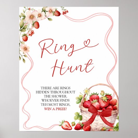 Coquette Berry in Liefde Ring Hunt Spelbord Poster (Voorkant)