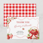 Coquette Berry In Love Douche Carte de remerciemen (Devant / Derrière)