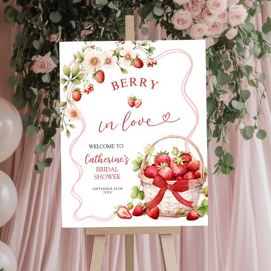 Coquette Berry In Love Fête des mariées Affiche de