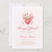 Coquette Berry Sweet Floral Baby shower Invitation (Devant)