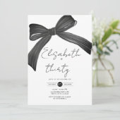 Coquette Black Bow 30e uitnodiging (Staand voorkant)