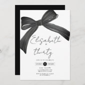 Coquette Black Bow 30e uitnodiging (Voorkant / Achterkant)