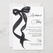 Coquette Black Bow 30th Birthday Party Invitation (Devant)