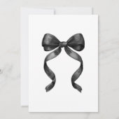 Coquette Black Bow Birthday Invitation (Dos)