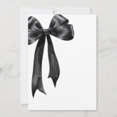Coquette Black Bow Birthday Invitation (Dos)