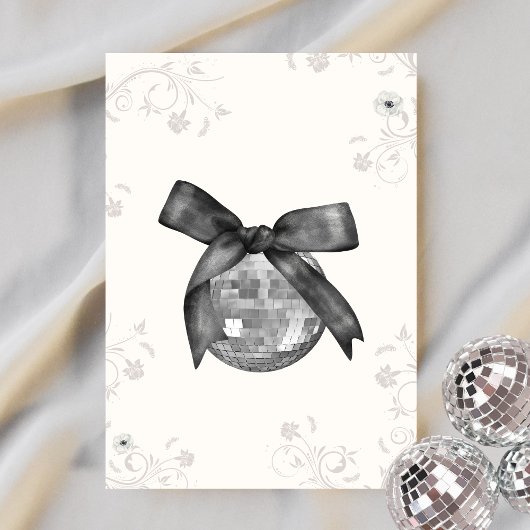 Coquette Black Bow & Disco Chic Verjaardag Menu