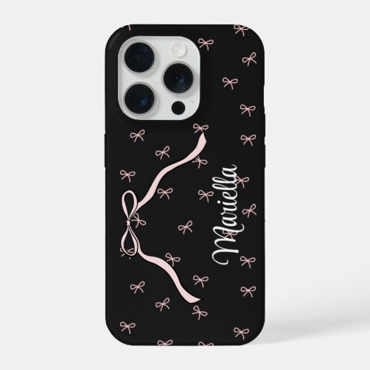 Coquette Black Bow Personalized Phone (Verso)