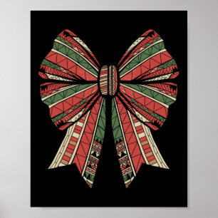 Coquette Black History Month Afro-Amerikaanse boog Poster