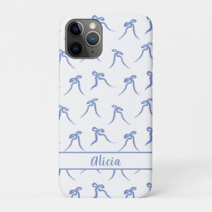 Coquette Blauw en Wit Bogen iPhone 11 Pro Hoesje