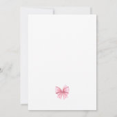 Coquette Bleue Modifiable Bow Invitation (Dos)