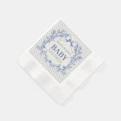  Coquette Blue Bow baby shower Servet (Hoek)