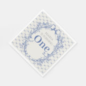 Coquette Blue Bow eerste verjaardag Servet (Hoek)