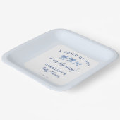 Coquette Blue Bows Christelijk Kind van God Boy Papieren Bordje (Gebogen)