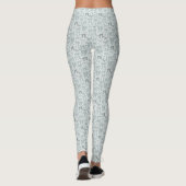Coquette Blue Bows Hand getrokken patroon Leggings (Achterkant)