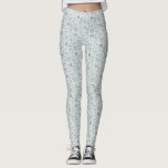 Coquette Blue Bows main Motif tiré<br><div class="desc">Coquette et leggings fantaisistes avec illustration dessinée à la main des arcs et des coeurs bleus.</div>