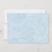 Coquette Blue Boy Bow Baby shower Bedankkaart (Achterkant)