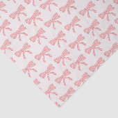 Coquette blush roze en rood gestreepte bogen tissuepapier (Detail)